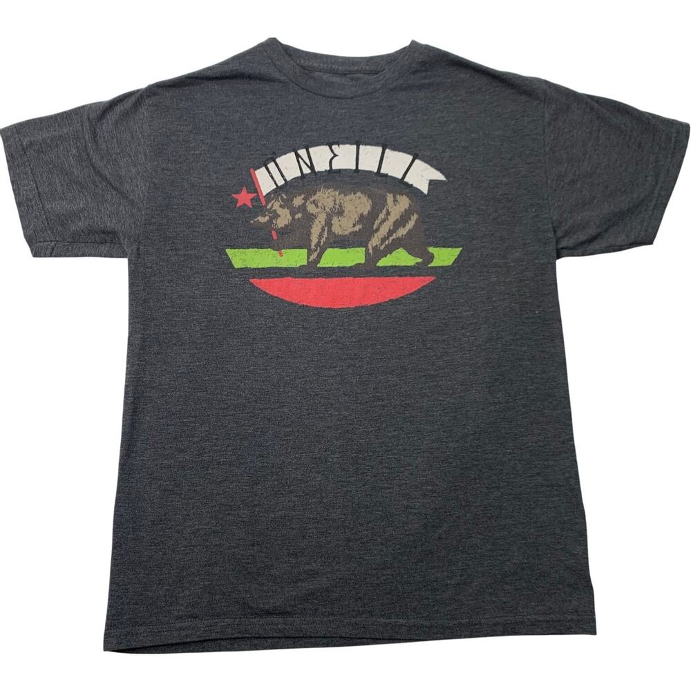 O'Neill Mens Medium Modern Fit Tee Shirt California Bear Logo Short Sleeve Gray